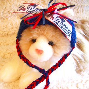 New England PATRIOTS Football Handmade Cat Hat *NEW*